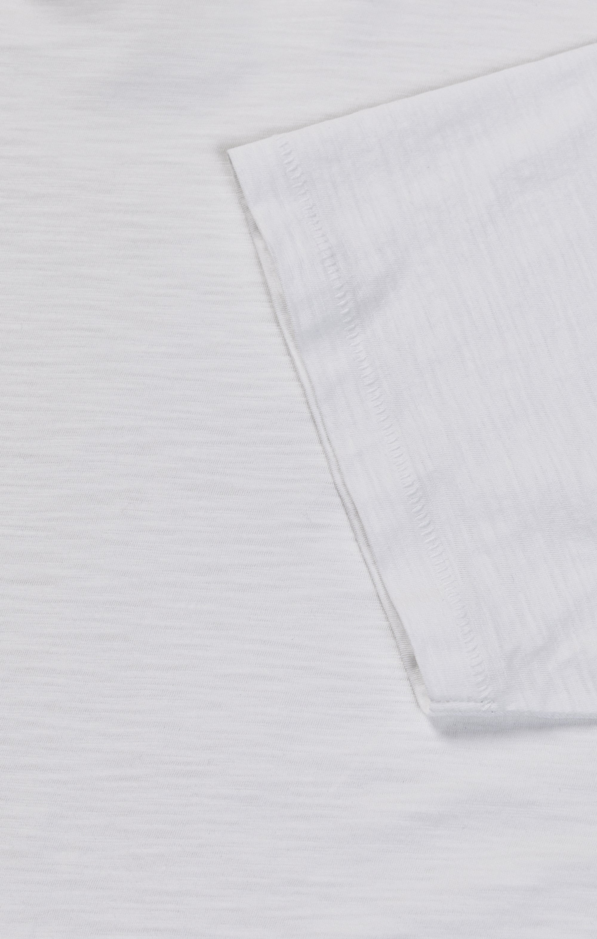 Slub Crew Neck T-Shirt in White Image 9