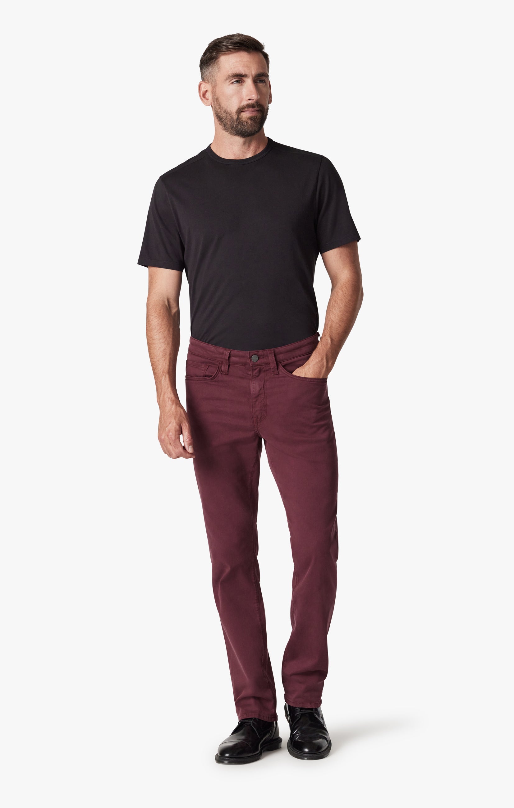 Charisma Relaxed Straight Leg Pants In Tawny Port Twill Image 2