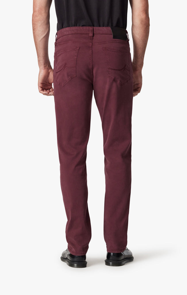 Charisma Relaxed Straight Leg Pants In Tawny Port Twill