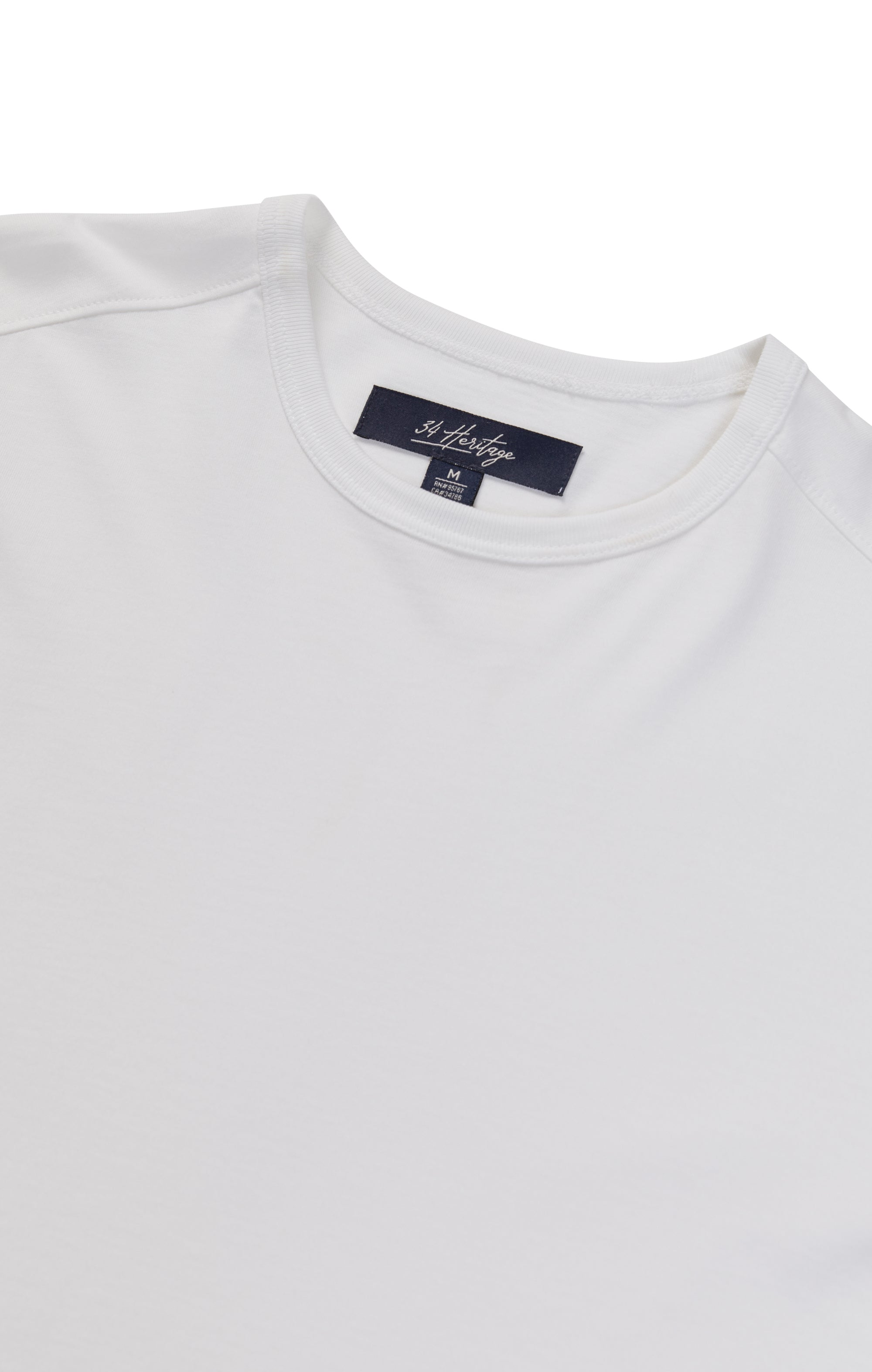 Basic Crew Neck T-Shirt in White Image 9